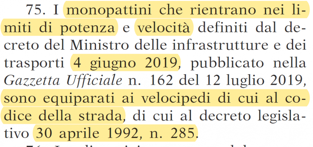 Legge 160 del 27 Dicembre 2019 - Monopattini Elettrici