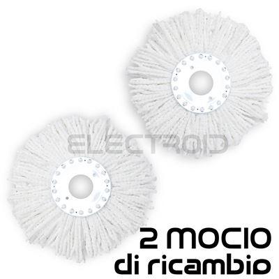 2 MOCIO RICAMBIO SUPERFIVE ROTOMOP FRANGE MICROFIBRA ROTO MOP GIRA E  STRIZZA 360 e287 - Electroid